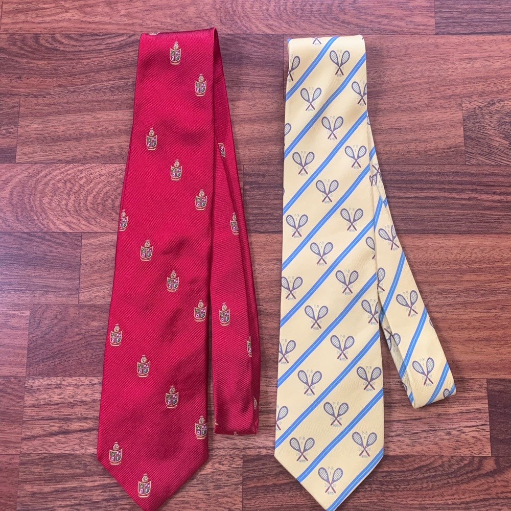 Peter Blair Silk Men’s Neck Ties Lot of 2 Office Business Made in USA 58/60”